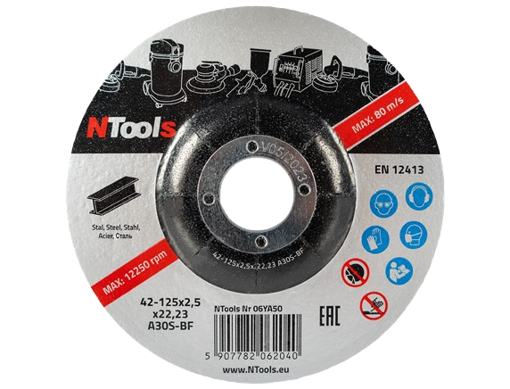 Disque pour coupe et rectification de l'acier 115 x 2,5 x 22,23