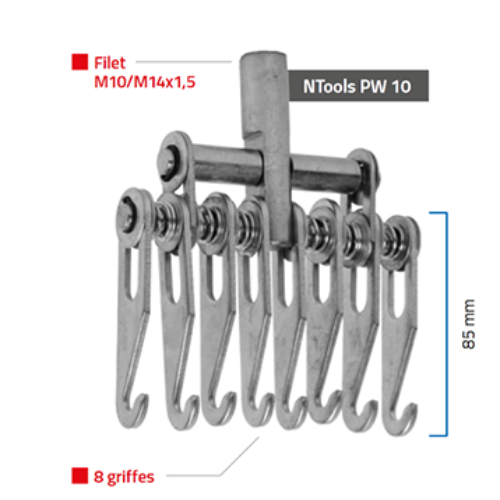 Griffe pour tire clou  8 PINCES/ M14x1.5