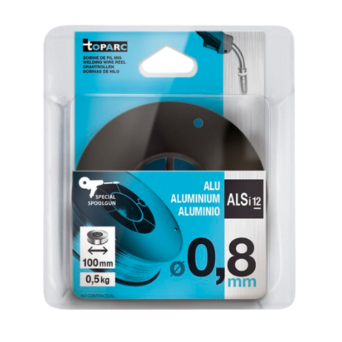 Fil plein alu AlSi12 Ø 0,8 - Bobine S100  0,5 kg GYS