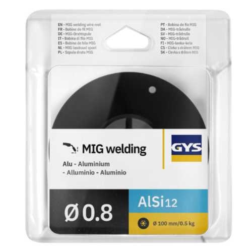Fil plein alu AlSi12 Ø 0,8 - Bobine S100  0,5 kg GYS